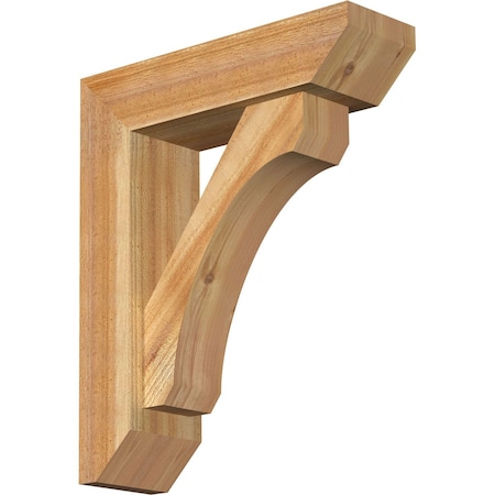 Ekena Millwork Legacy Slat Rough Sawn Bracket w/ Offset Brace, Western Red Cedar, 6"W x 20"D x 24"H BKT0604X20X24LEC06RWR